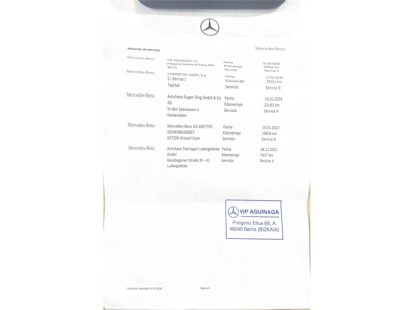 Foto del mantenimiento del Mercedes GLA Mercedes GLA 200 (163 CV)