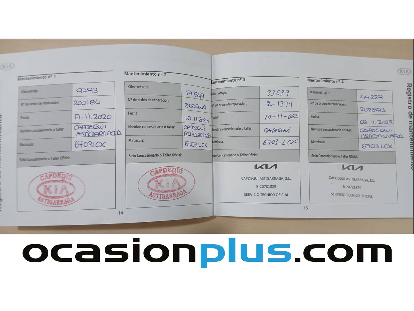 Foto del mantenimiento del KIA Rio KIA Rio 1.0 T-GDi Drive (100 CV)