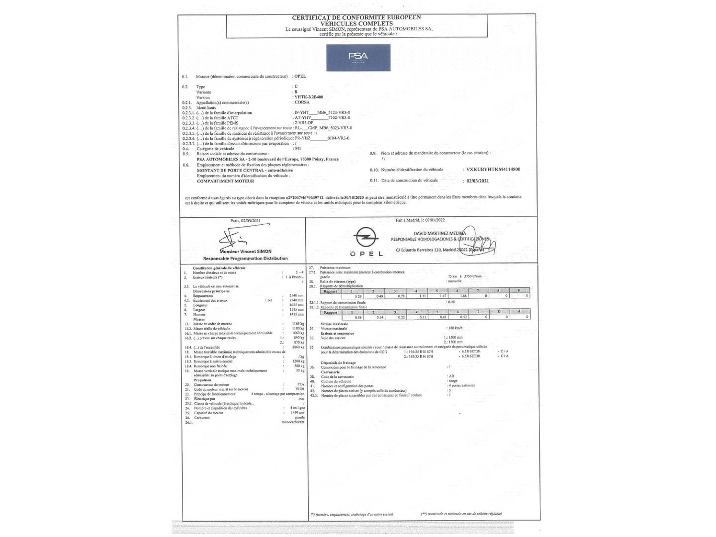 Foto del mantenimiento del Opel Corsa Opel Corsa 1.5D DT S&S Elegance (102 CV)