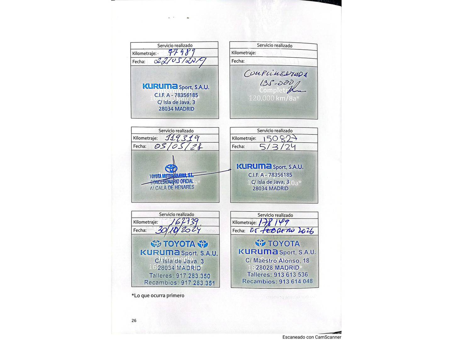 Foto del certificado del Toyota Yaris Toyota Yaris 1.3 Active (99 CV)