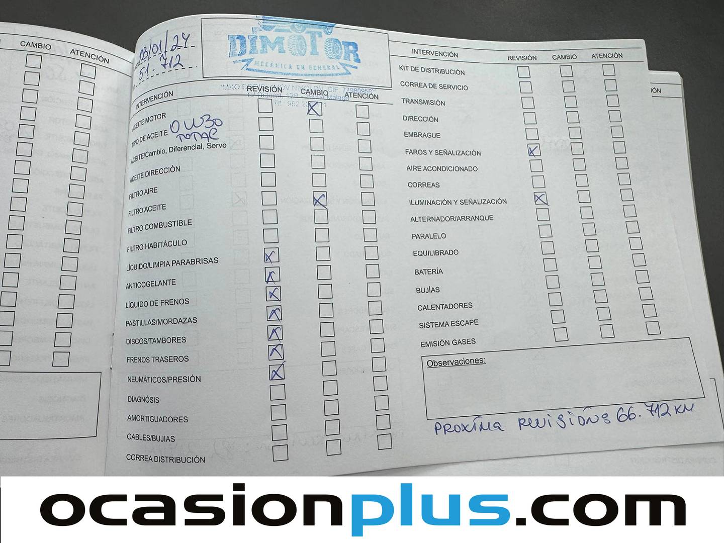 Foto del mantenimiento del Citroën Grand C4 Spacetourer Citroën Grand C4 Spacetourer BlueHDi 130 6v S&S Origins (130 CV) 7 Plazas