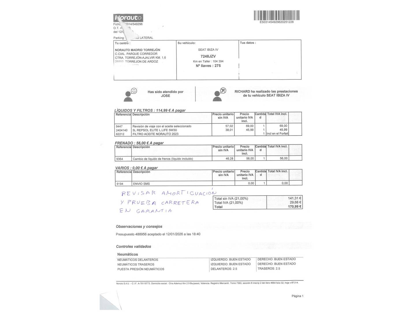 Foto Seat Ibiza SEAT Ibiza 1.0 EcoTSI FR Crono (110 CV)