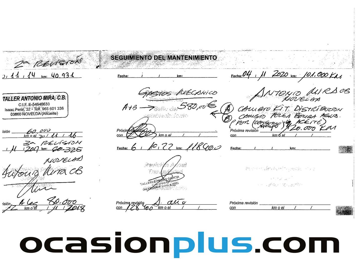 Foto del mantenimiento del Citroën C4 Citroën C4 1.6 VTi Seduction (120 CV)
