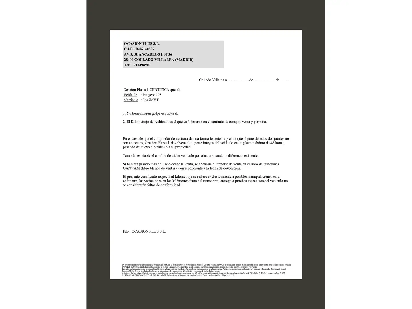 Certificado