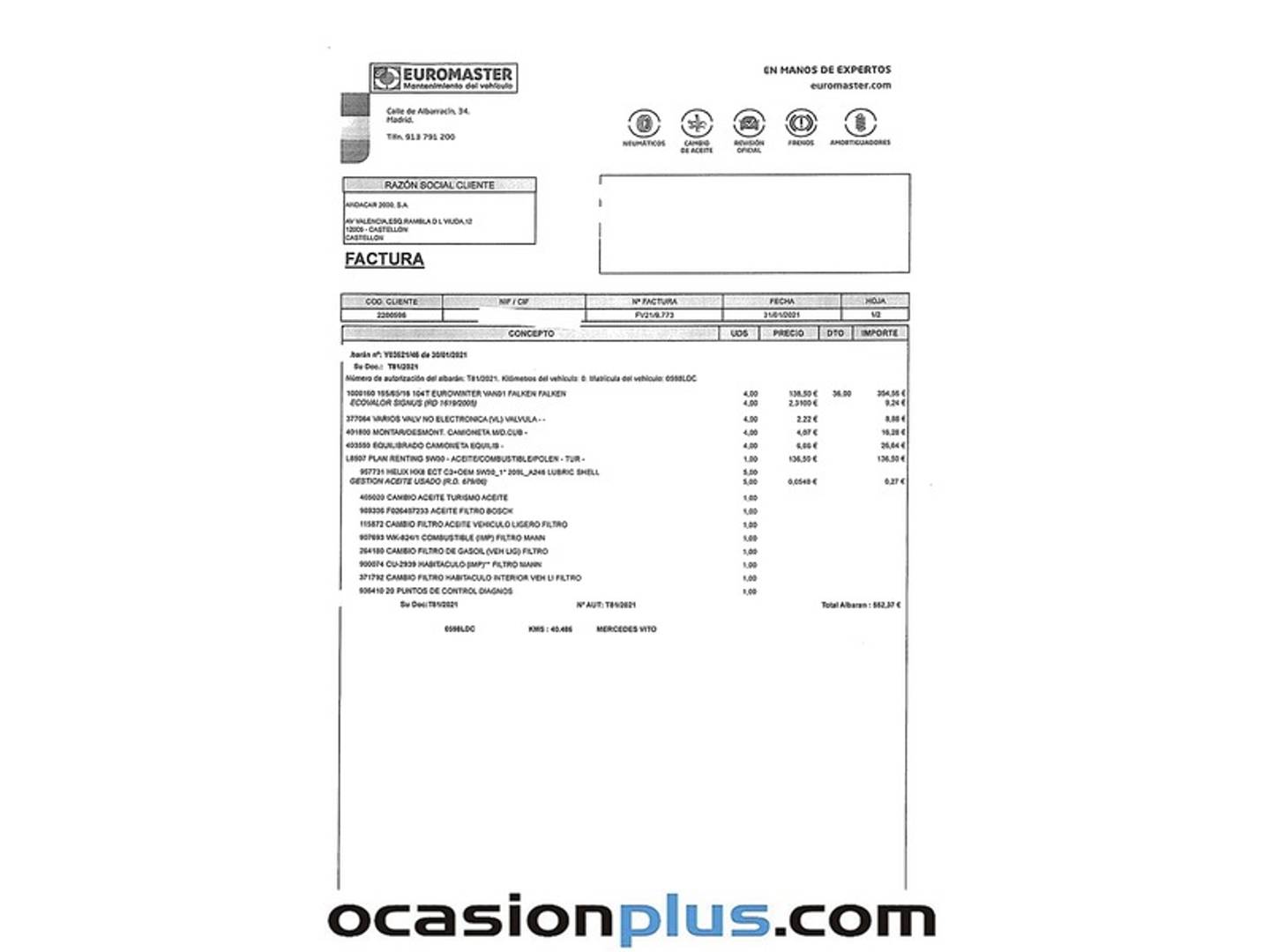 Foto Mercedes Vito Mercedes-Benz Vito Combi 114 CDI Tourer Pro Compacta Auto (136 CV)