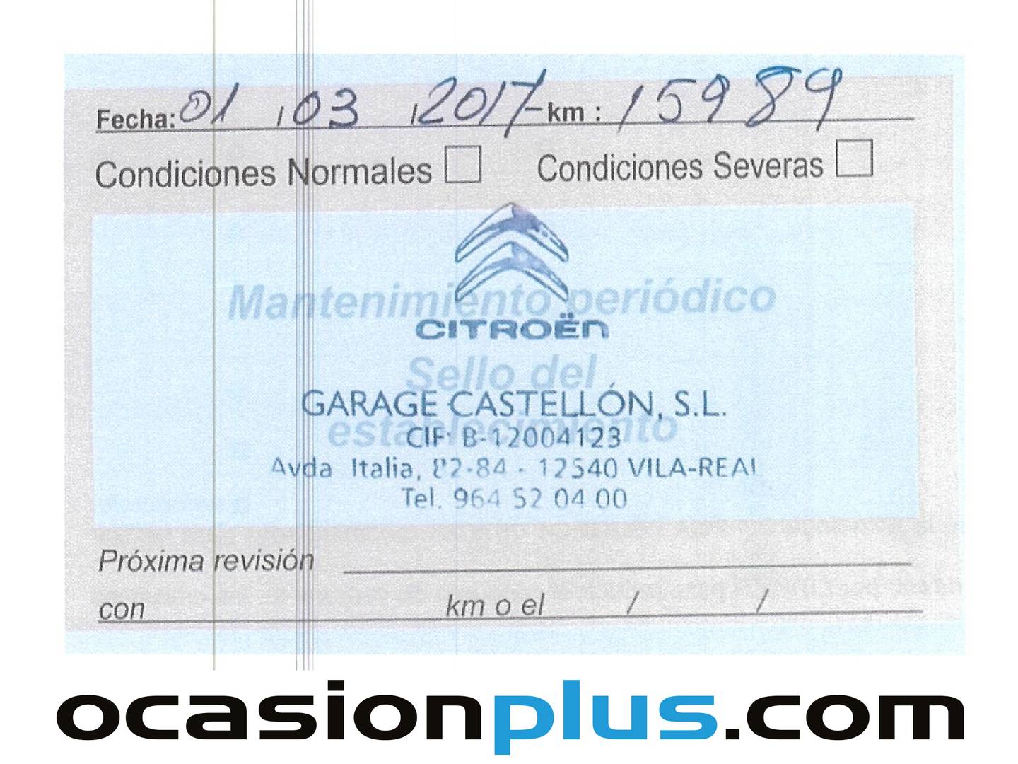 Foto del mantenimiento del Citroën Grand C4 Picasso Citroën Grand C4 Picasso PureTech 130 S&S 6v Feel Edition (130 CV) 7 Plazas