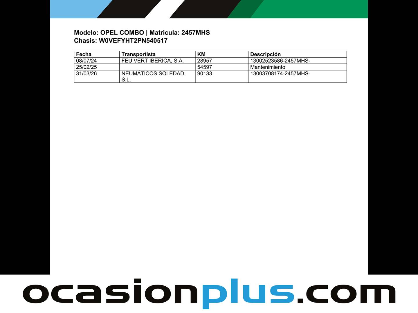 Foto del mantenimiento del Opel Combo Opel Combo Cargo 1.5 Diesel L 1000kg  (102 CV)