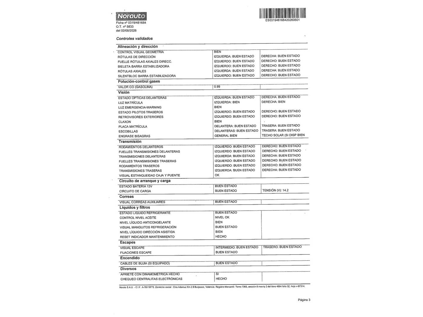 Foto del mantenimiento del Ford Focus Ford Focus 1.0 Ecoboost S&S Business (125 CV)
