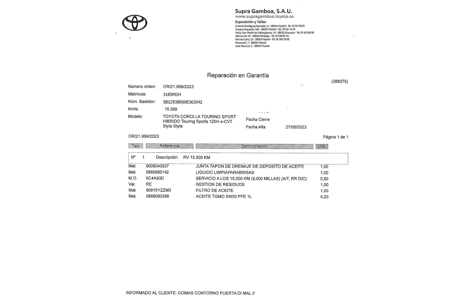 Toyota Corolla Touring Sport 125H Style E-CVT - foto 20