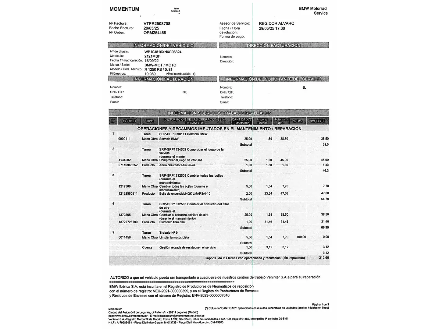 Foto BMW Motorrad R 1250 RS BMW Motorrad R 1250 RS (136 CV)