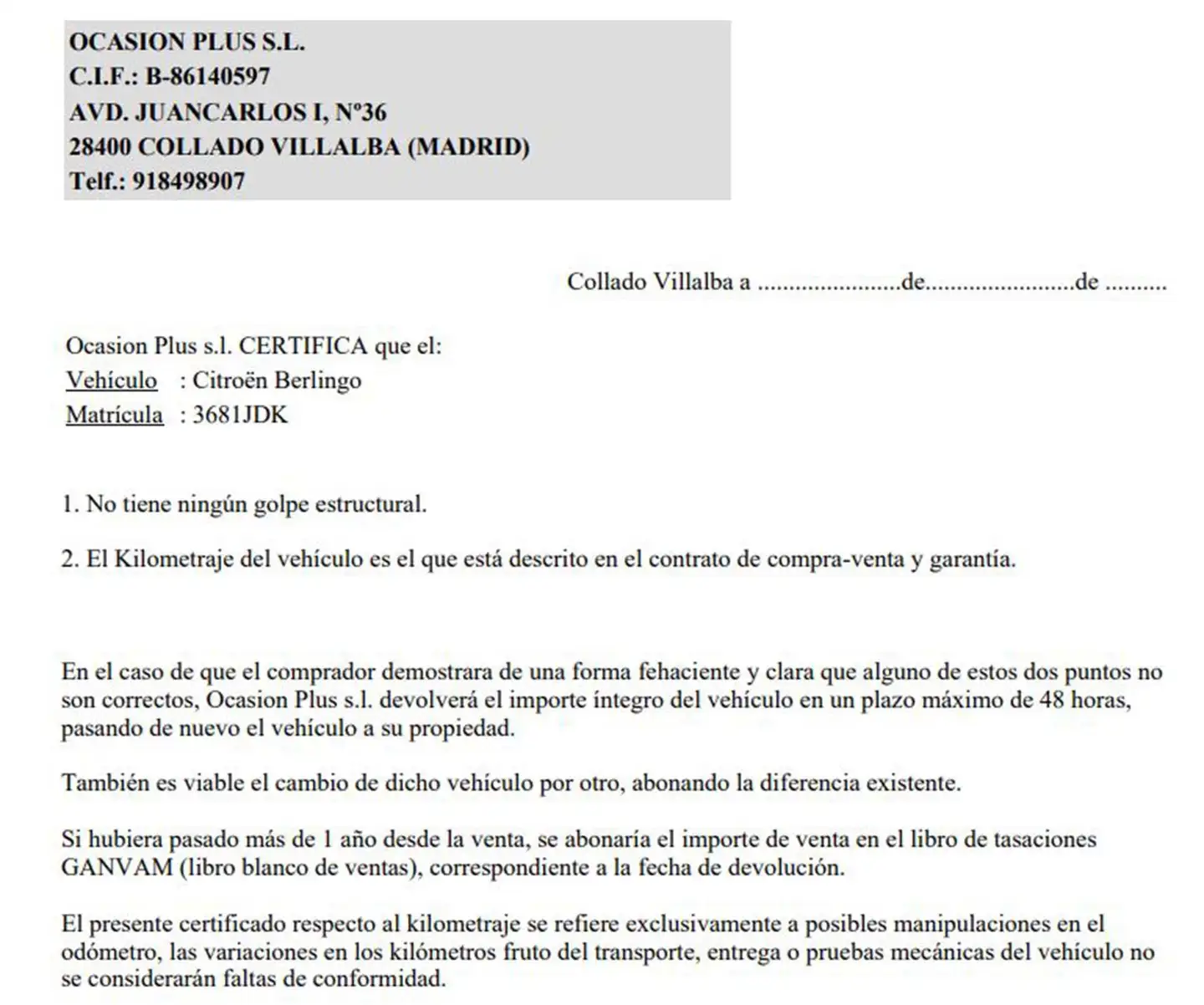 Certificado