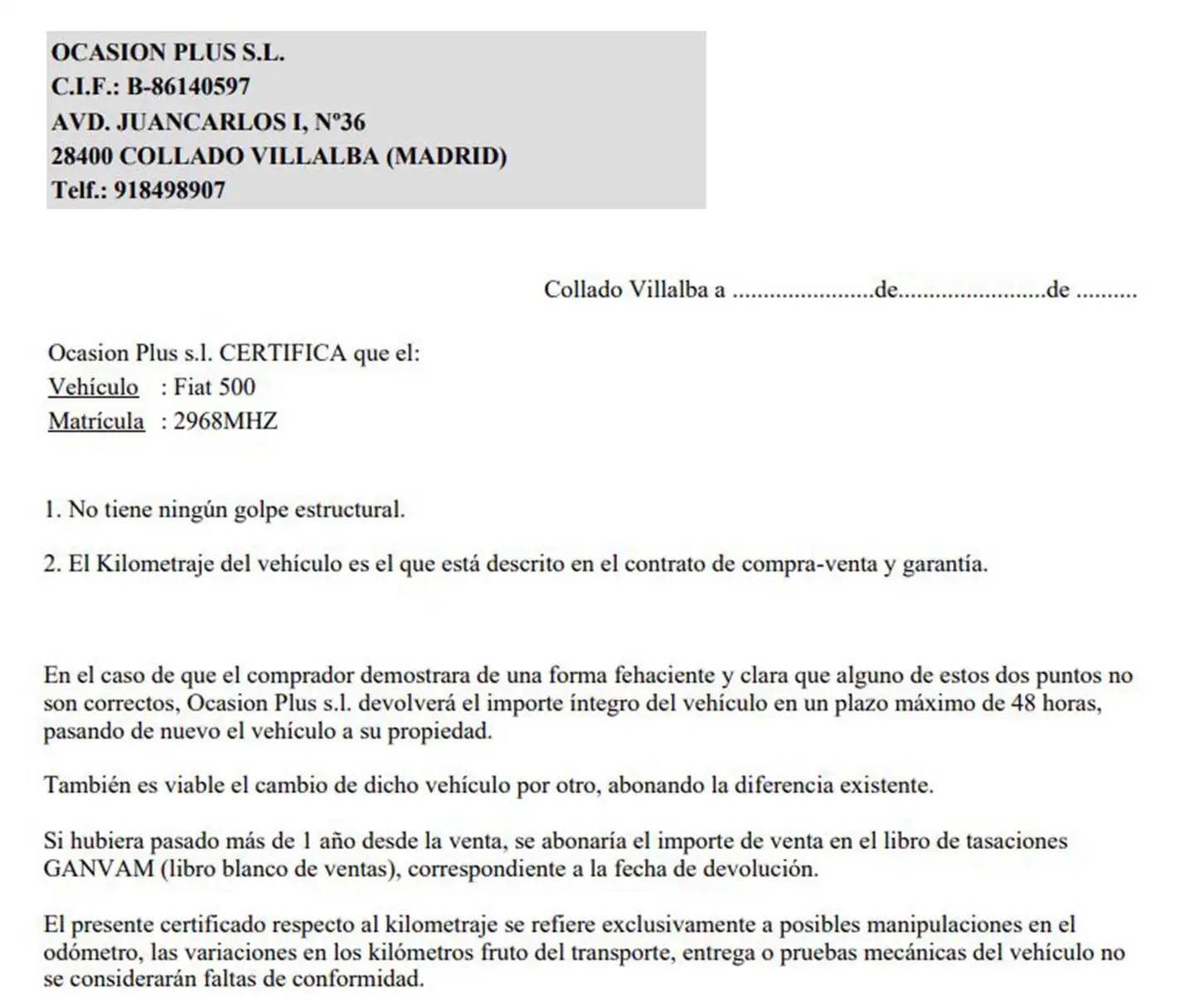 Certificado
