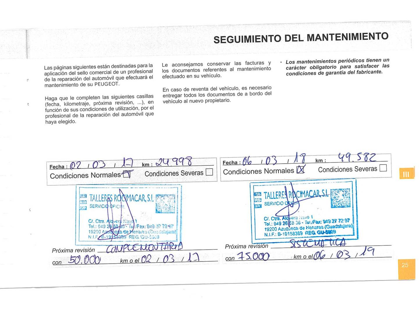 Foto del mantenimiento del Peugeot 308 Peugeot 308 PureTech 110 S&S Style (110 CV)