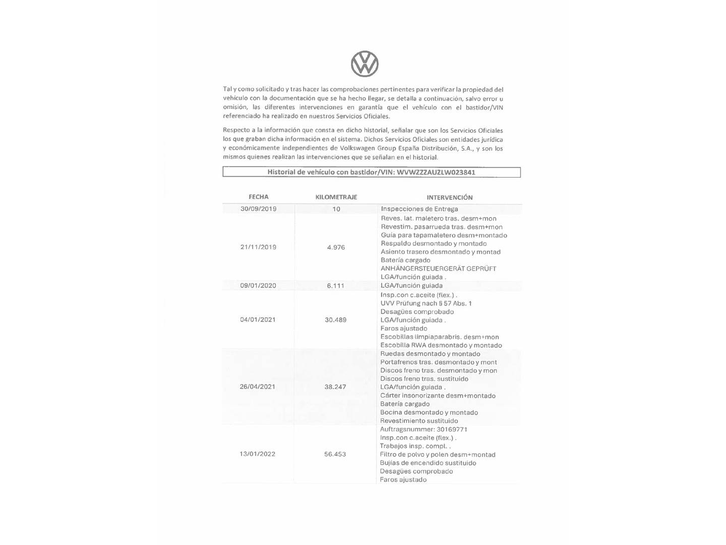 Foto del mantenimiento del Volkswagen Golf Volkswagen Golf GTI Performance 2.0 TSI (245 CV) DSG