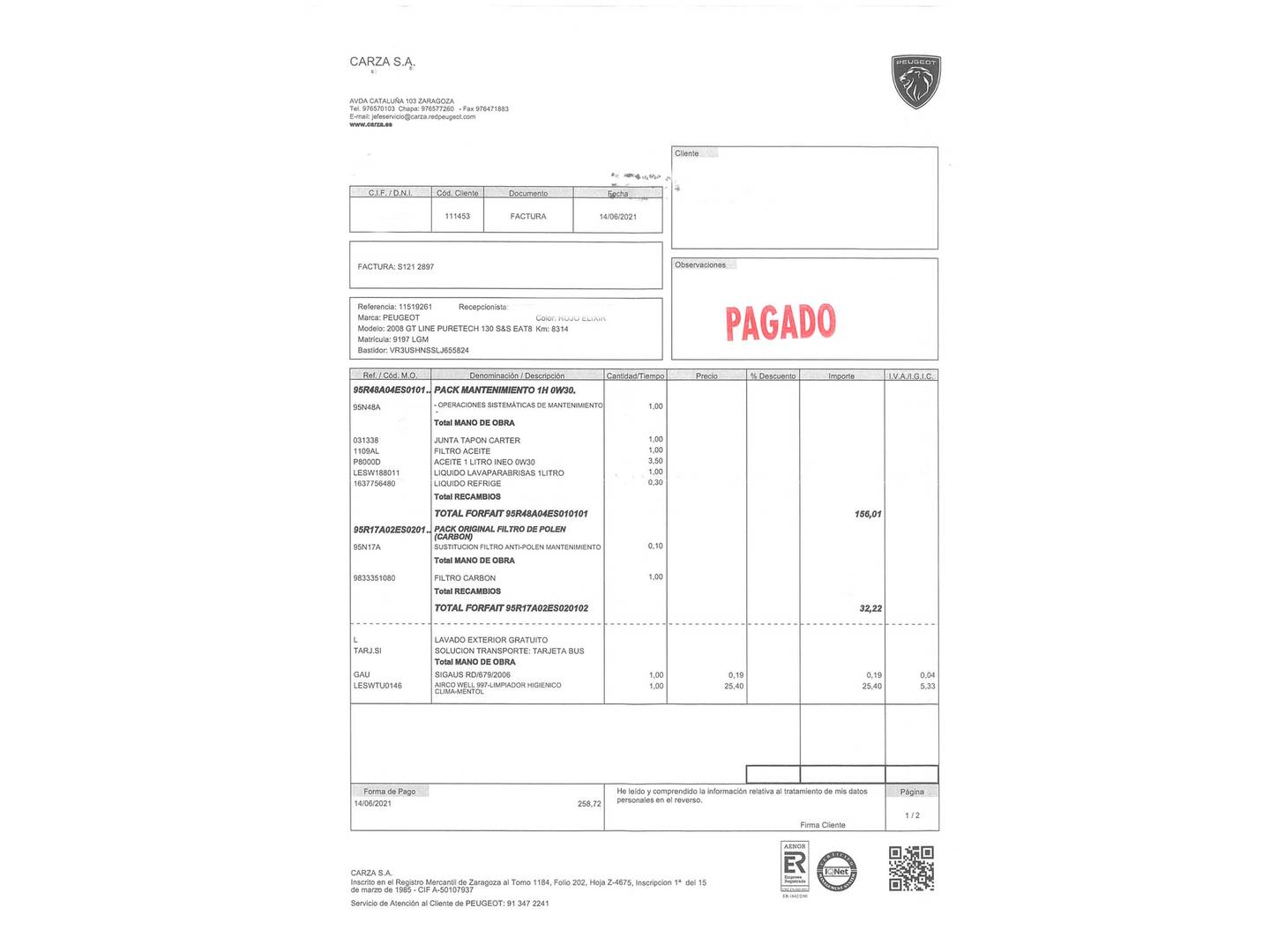 Peugeot 2008 Peugeot 2008 PureTech 130 S&S GT Line EAT8 (130 CV) seminuevo
