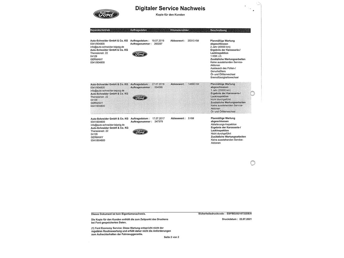 Foto del mantenimiento del Ford Focus Ford Focus 1.5 Ecoboost ST-Line (150 CV)