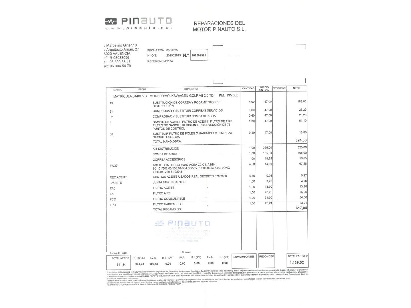 Foto del mantenimiento del Volkswagen Golf Volkswagen Golf Sport 2.0 TDI BMT (150 CV) PACK R-LINE