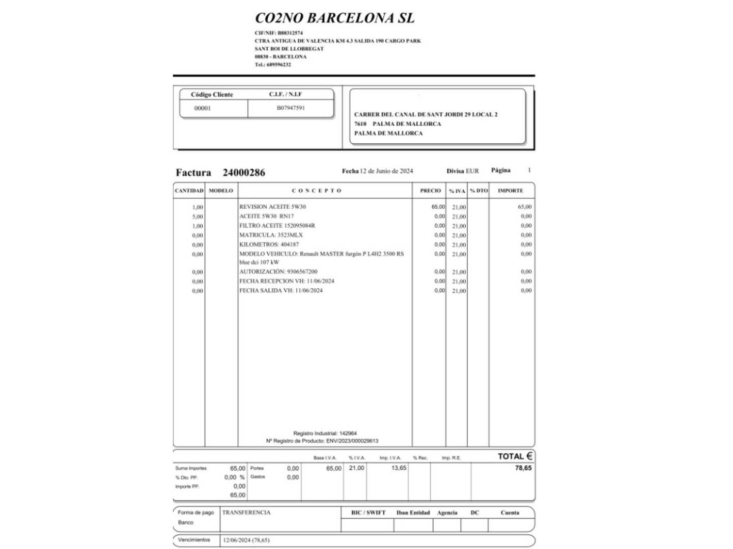 Foto del mantenimiento del Renault Master RENAULT Master L4H2 3500 RS E B dCi (145CV)