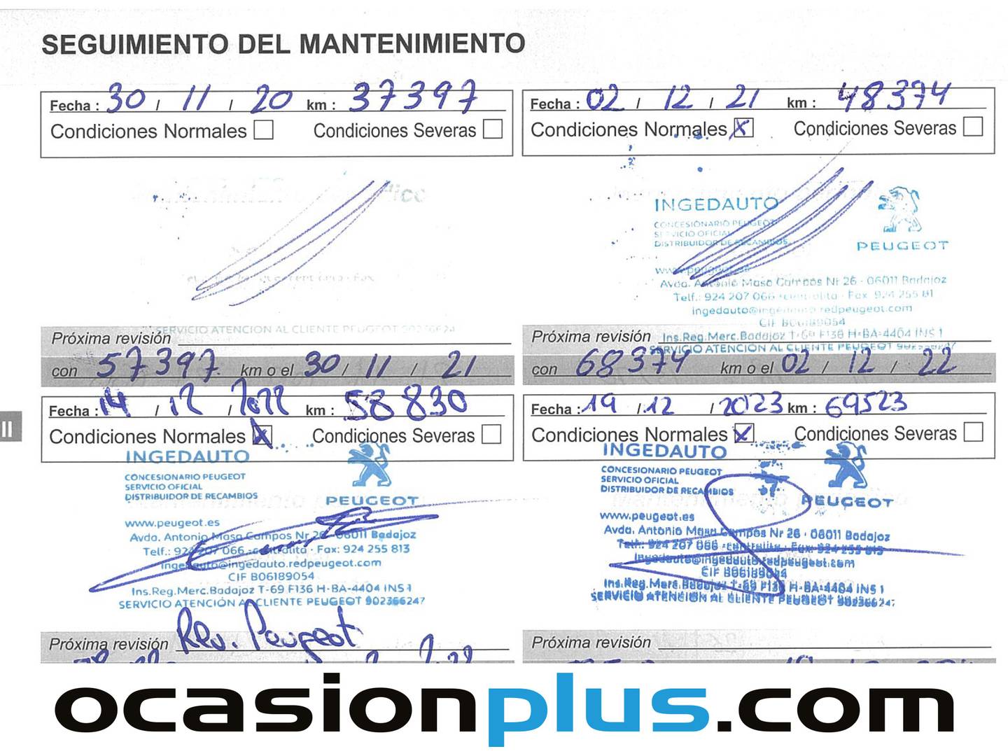 Foto del mantenimiento del Peugeot 2008 Peugeot 2008 BlueHDi 120 S&S Allure (120 CV)