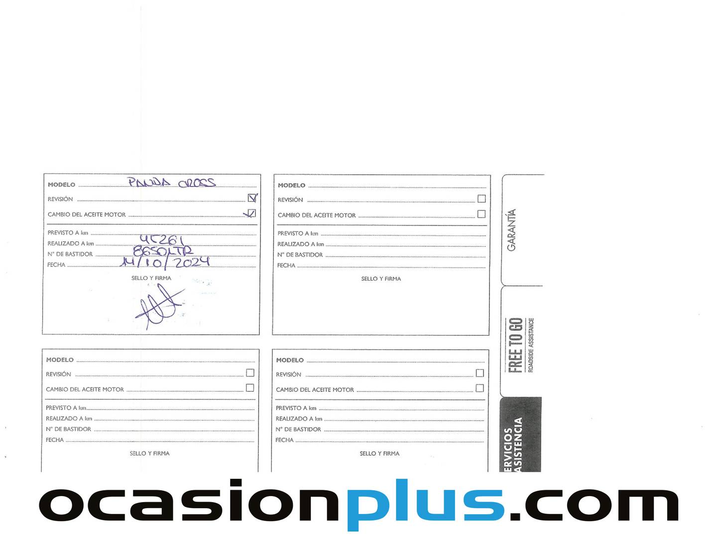 Foto del mantenimiento del Fiat Panda Fiat Panda 0.9 TwinAir Cross 4x4 (85 CV)