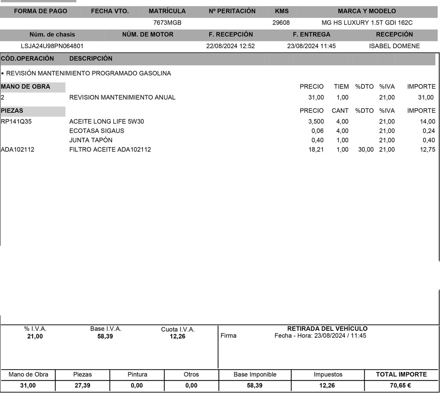 Foto MG HS MG HS 1.5 Turbo GDI Luxury DCT (162 CV)