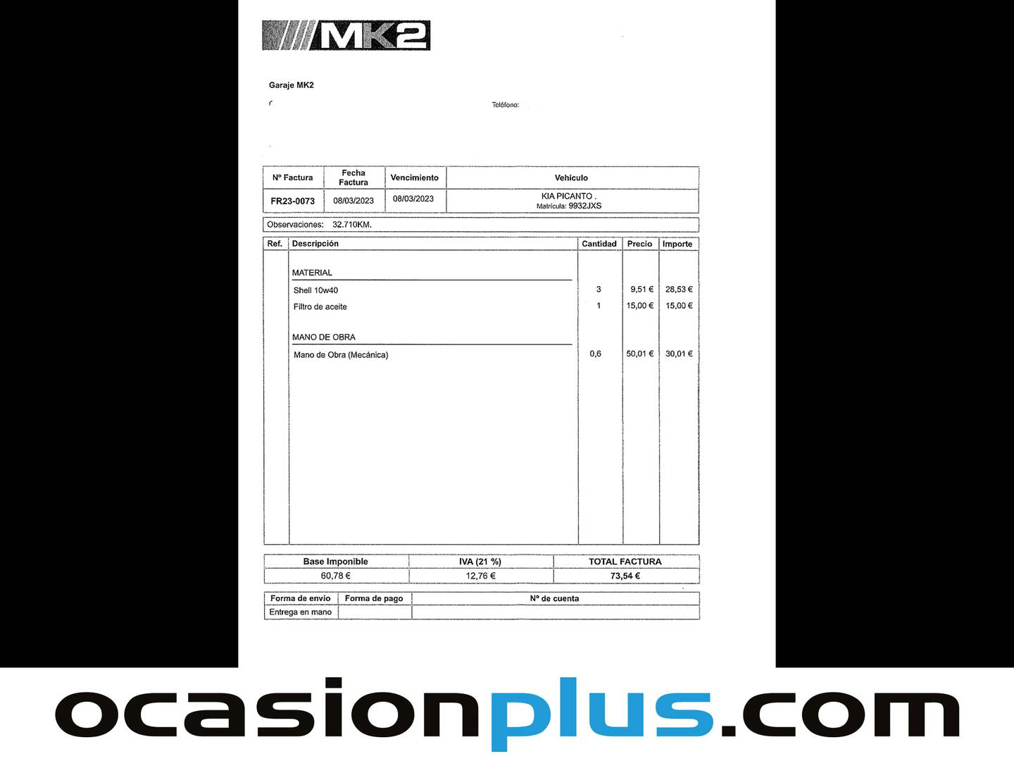 Foto del mantenimiento del KIA Picanto KIA Picanto 1.0 CVVT Tech (66 CV)