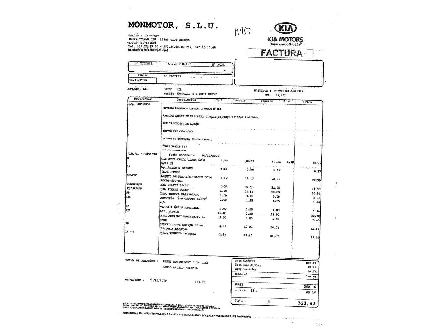 Foto del mantenimiento del KIA Sportage Kia Sportage 1.6 MHEV Drive 4x2 (136 CV)