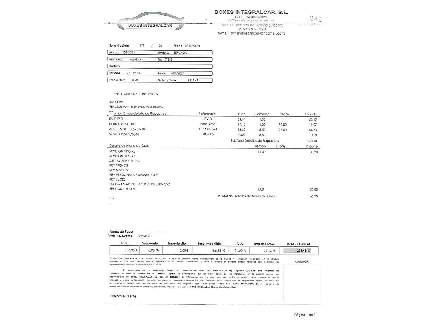 Citroën Berlingo Citroën Berlingo Furgon BlueHDi 100 Talla M Control (102 CV) seminuevo