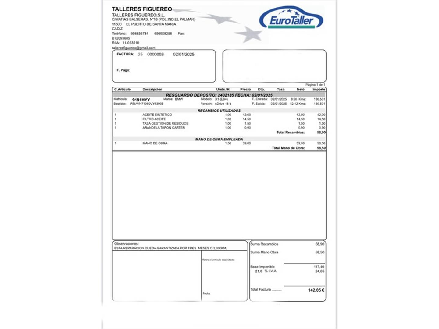 Foto BMW X1 BMW X1 sDrive18d (143 CV)