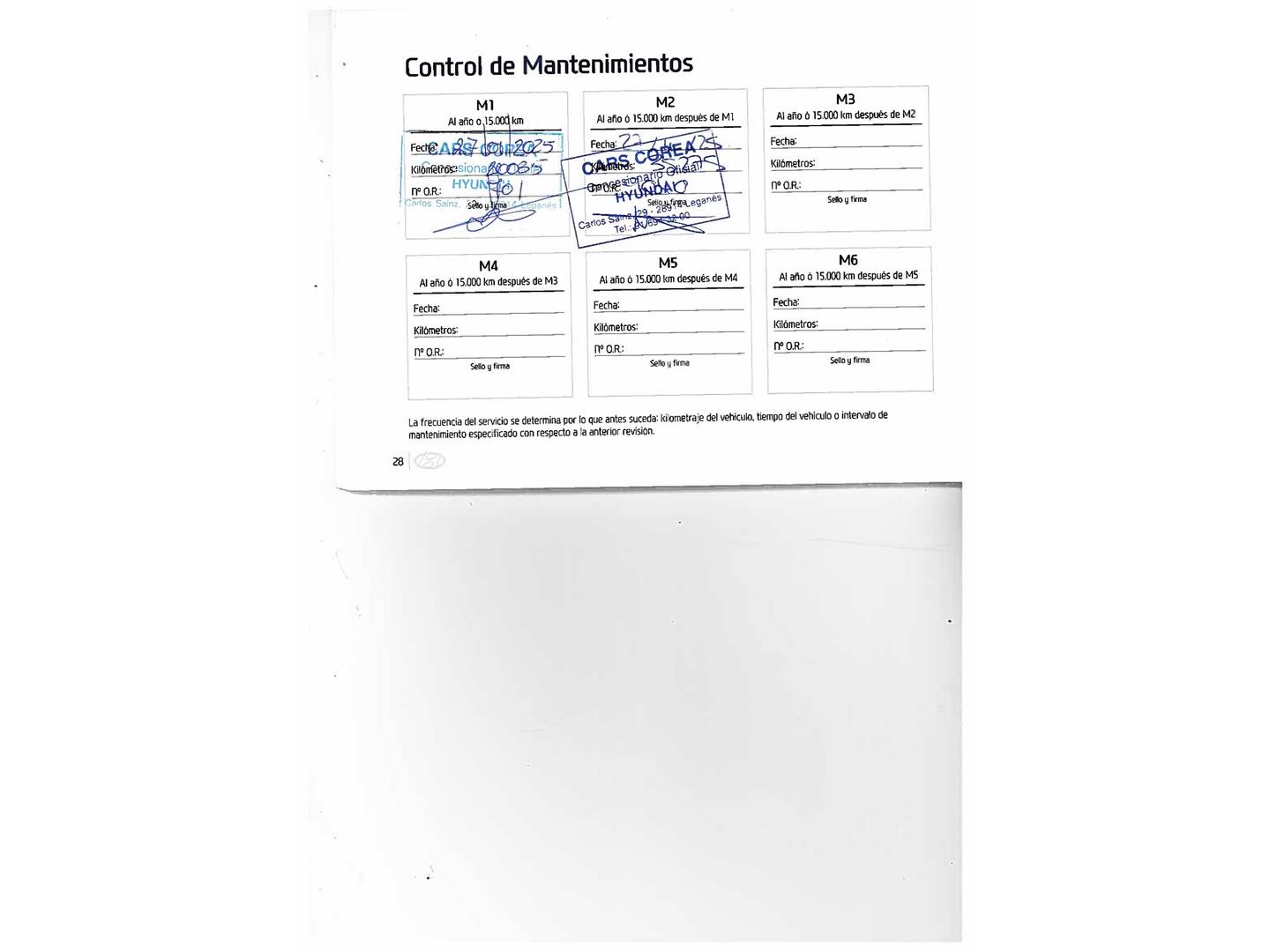 Foto del mantenimiento del Hyundai Kona Hyundai Kona 1.6 GDI HEV Maxx DCT (141 CV)