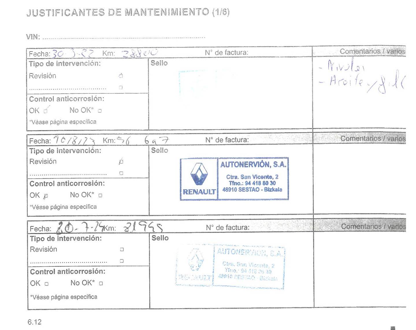 Foto del mantenimiento del Dacia Dokker Dacia Dokker Stepway Comfort Blue dCi (95 CV)