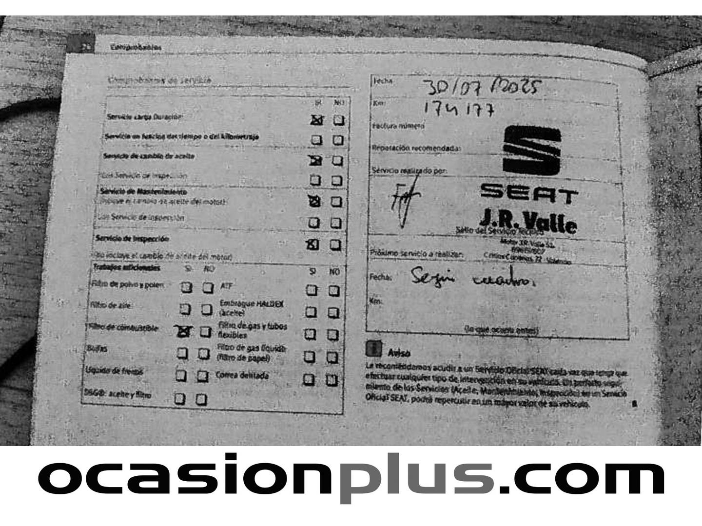 Foto del mantenimiento del Seat Ibiza Seat Ibiza SC 1.6 TDI Reference (90 CV)