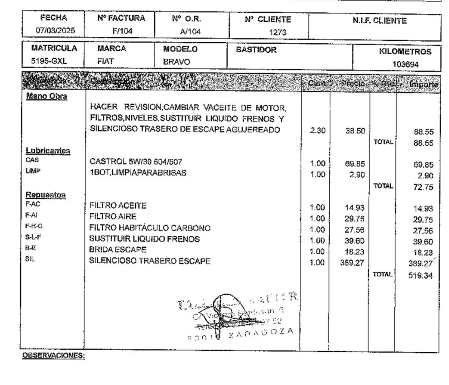 Foto Fiat Bravo Fiat Bravo 1.4 16v Dynamic Fire (90 CV)