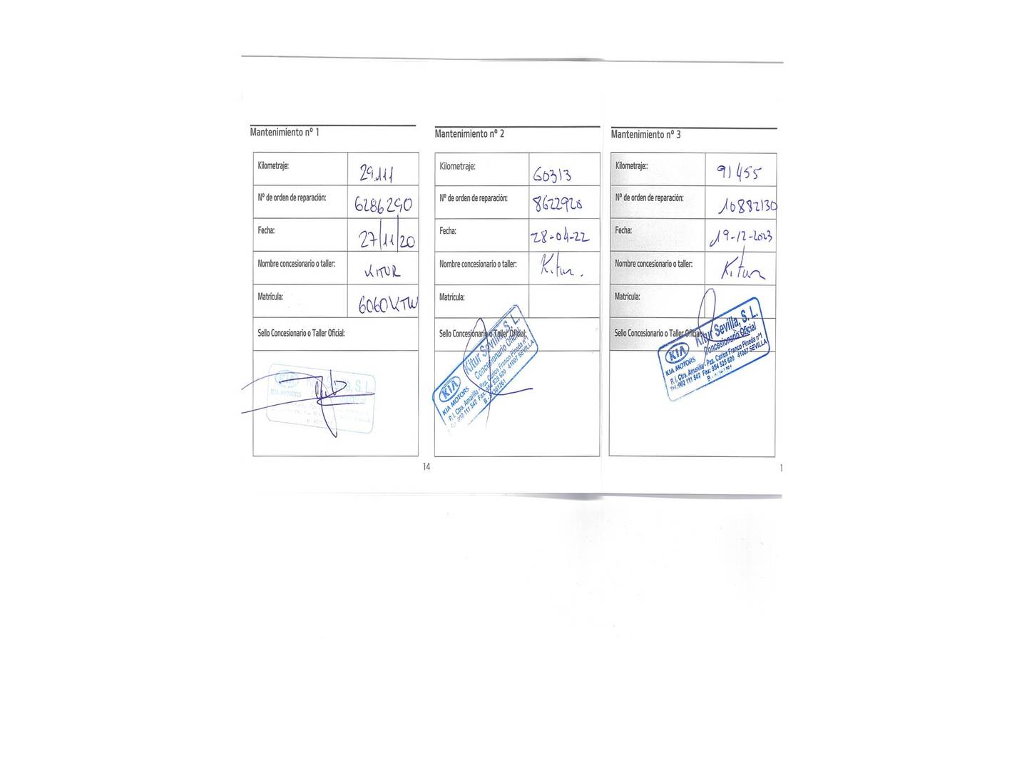 Foto del mantenimiento del KIA Ceed Tourer KIA Ceed Tourer 1.6 CRDi GT Line DCT (136 CV)