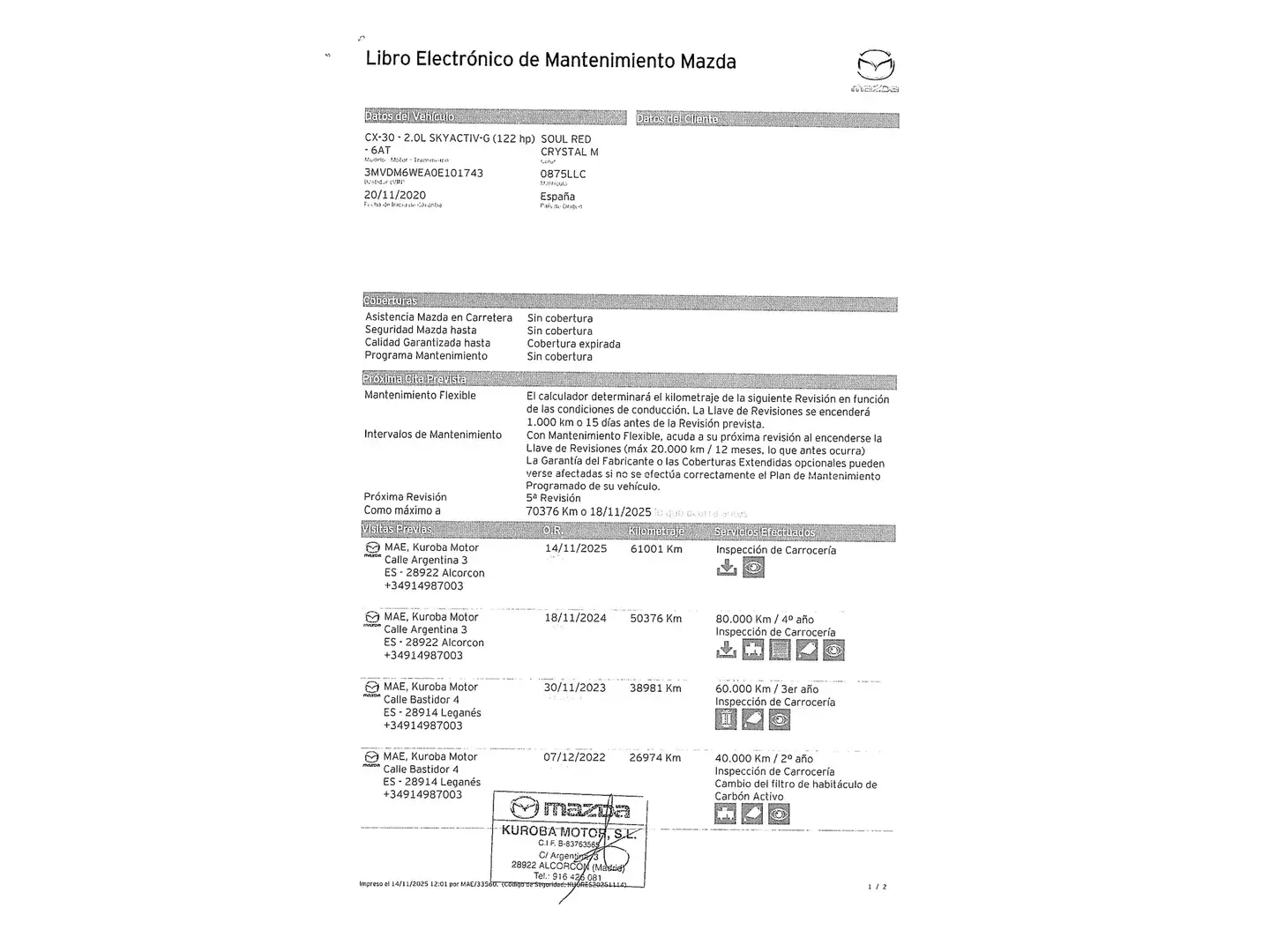 Foto Mazda CX-30 Mazda CX-30 2.0 Skyactiv-G Zenith 2WD AT (122 CV)