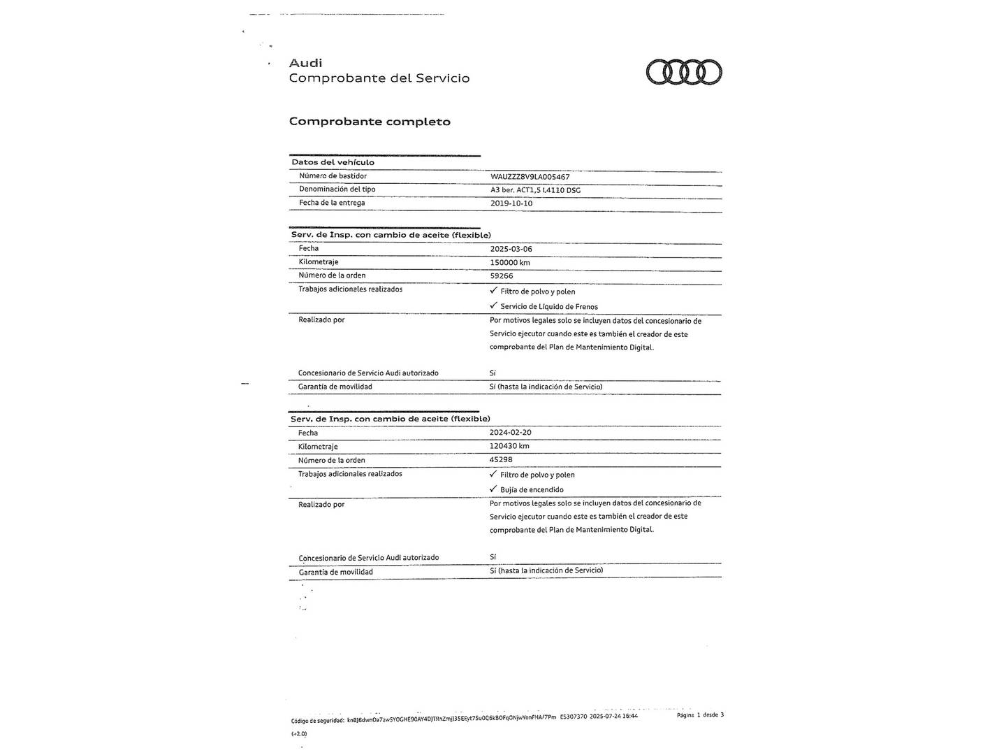 Audi A3 Audi A3 Sedan Sedan S line 35 TFSI (150 CV) S tronic gasolina