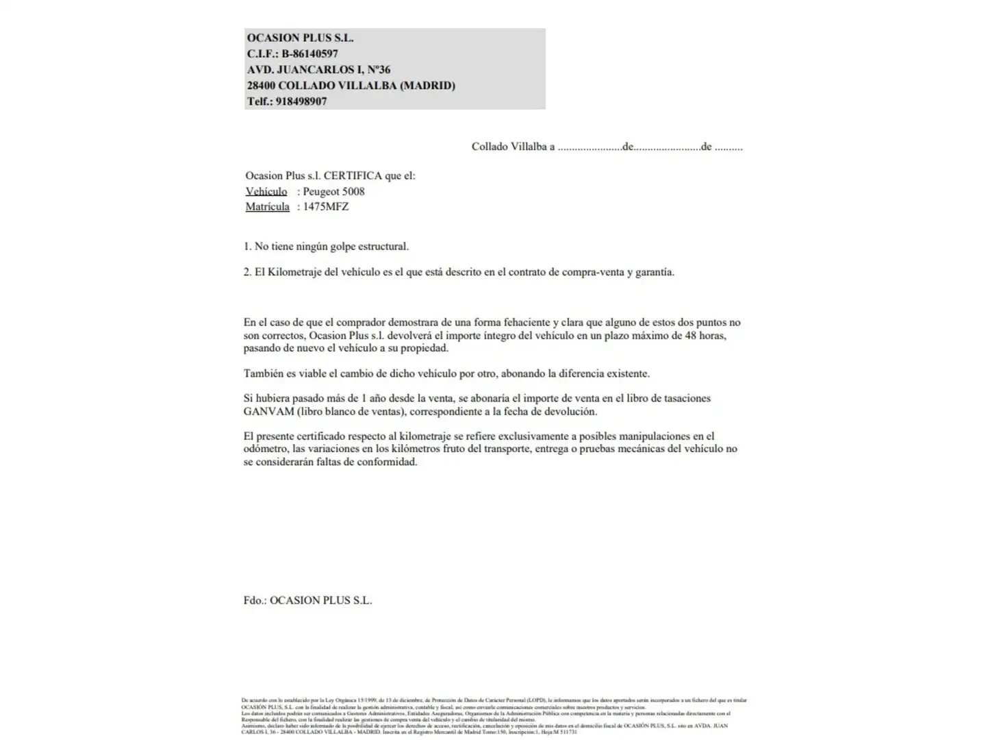 Certificado