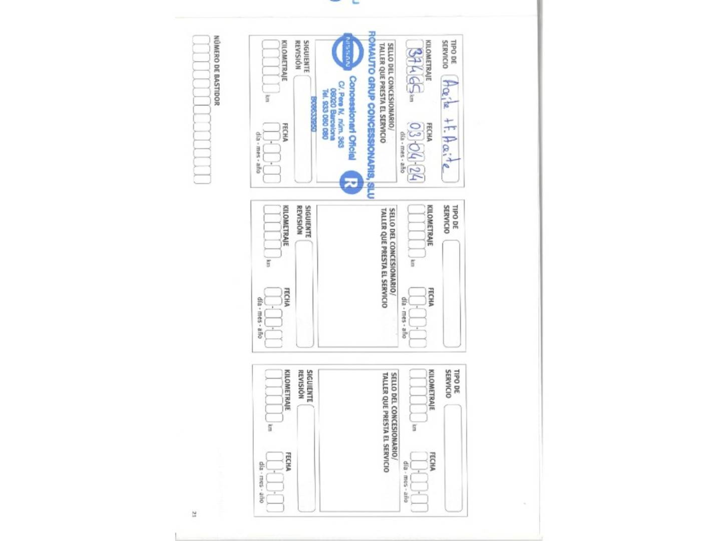 Foto del mantenimiento del Nissan Micra Nissan Micra DIG-T 117 N-Connecta (117 CV)