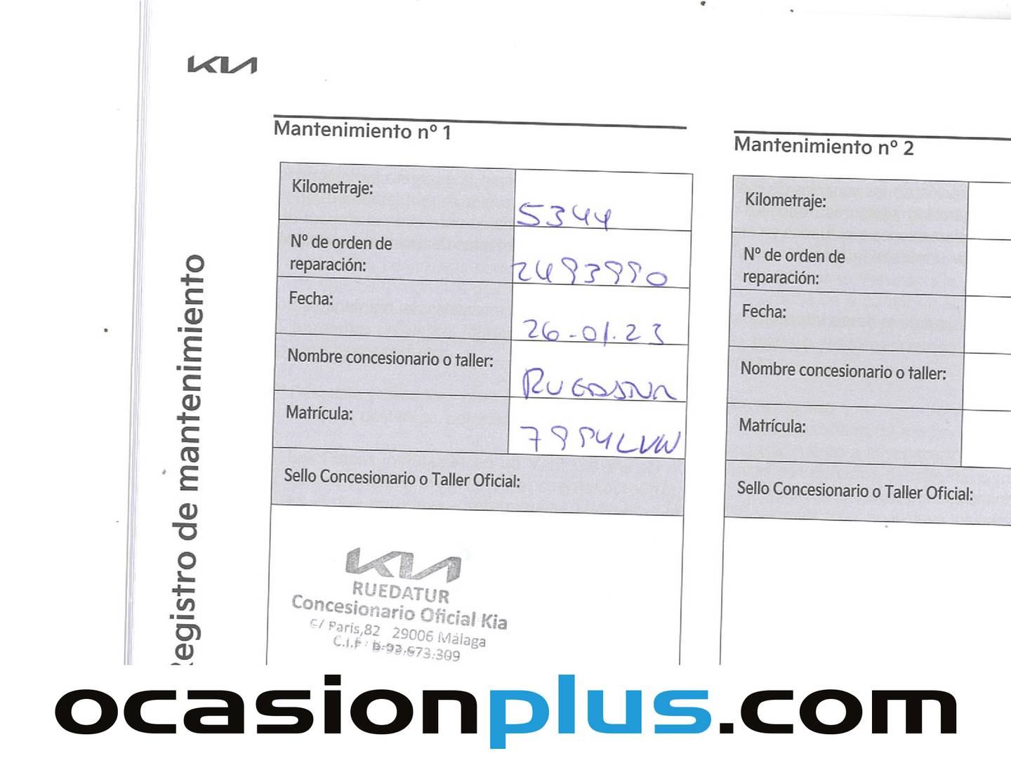 Foto del mantenimiento del KIA Picanto KIA Picanto 1.0 DPi Concept (67 CV)