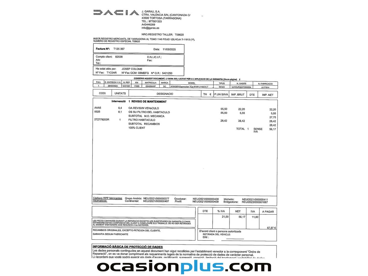 Foto Dacia Jogger Dacia Jogger Expression TCe 7 plazas (110 CV)