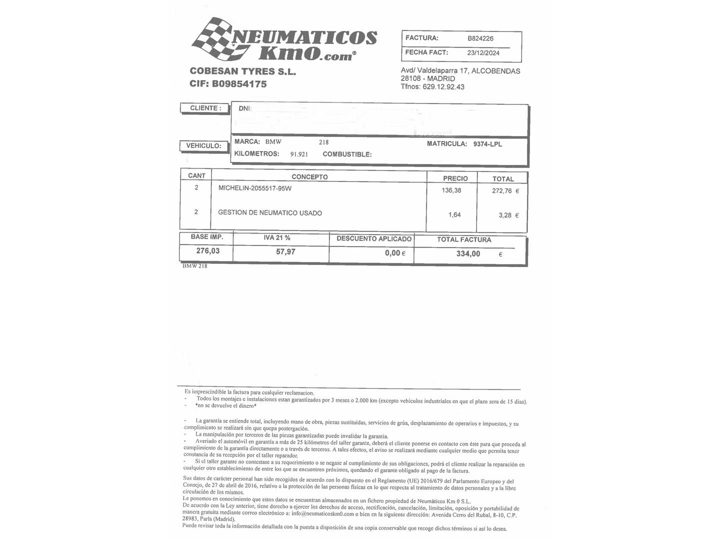 Foto del mantenimiento del BMW Serie 2 Gran Tourer BMW Serie 2 218d Gran Tourer (150 CV) 7 Plazas