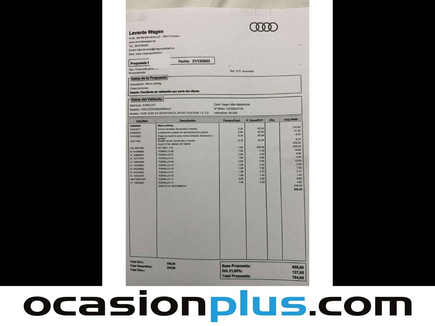 Foto Audi A3 Audi A3 Sportback sport edition 1.6 TDI (110 CV) S tronic