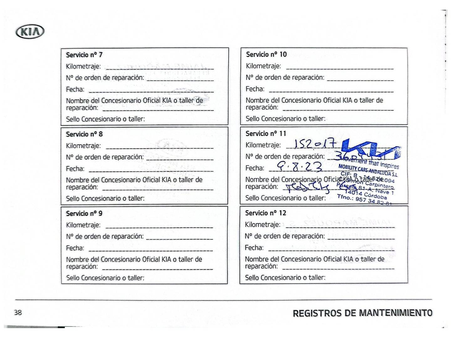 Foto del mantenimiento del KIA Sportage KIA Sportage 1.7 CRDI VGT x-Tech Eco-Dynamic 4x2 (115 CV)