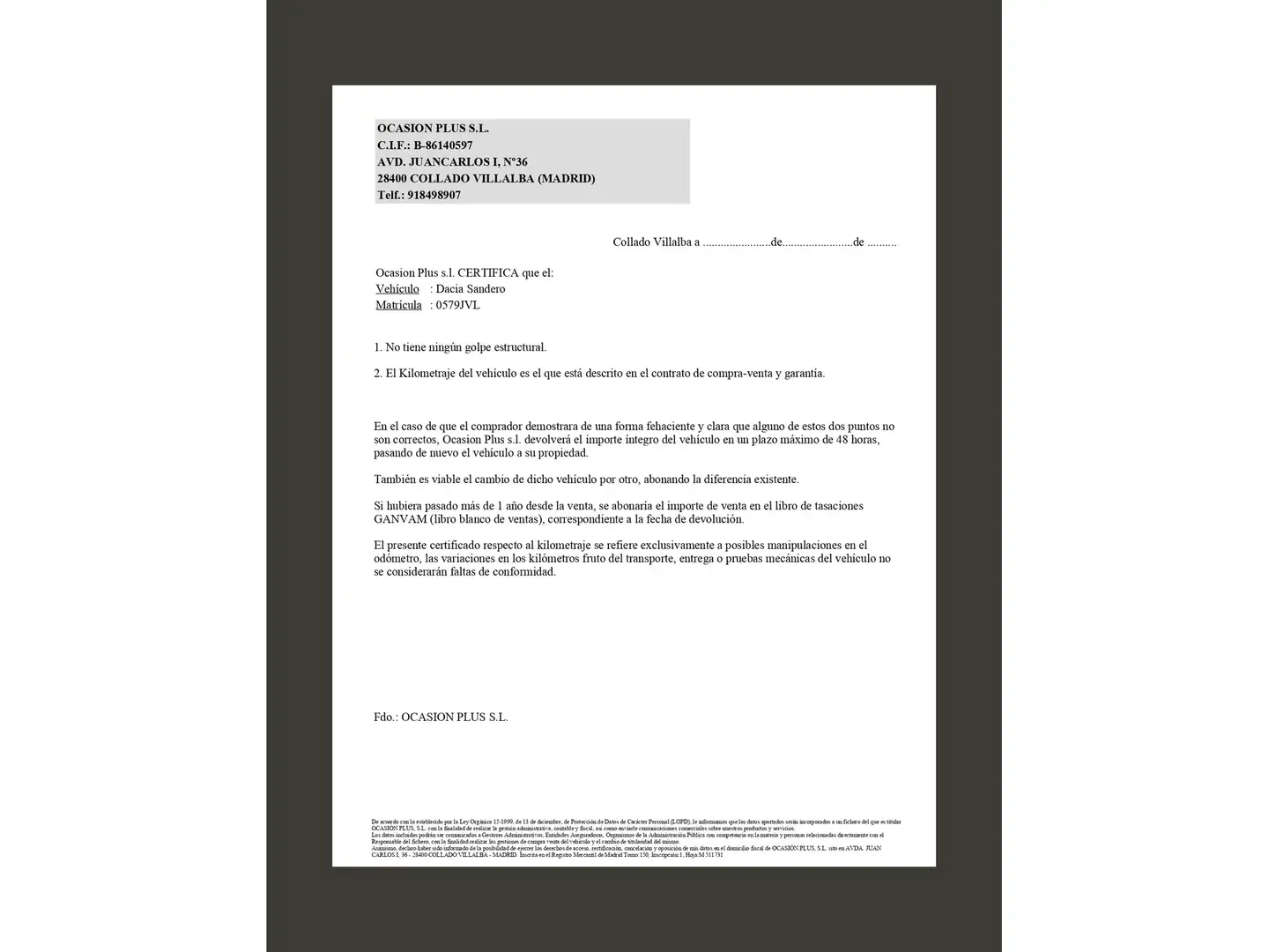 Certificado