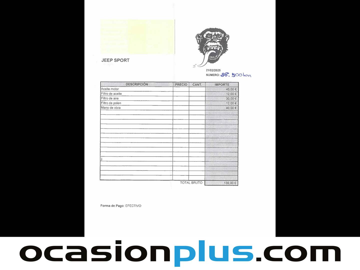 Foto del mantenimiento del Jeep Renegade Jeep Renegade 1.0G Sport 4x2 (120 CV)