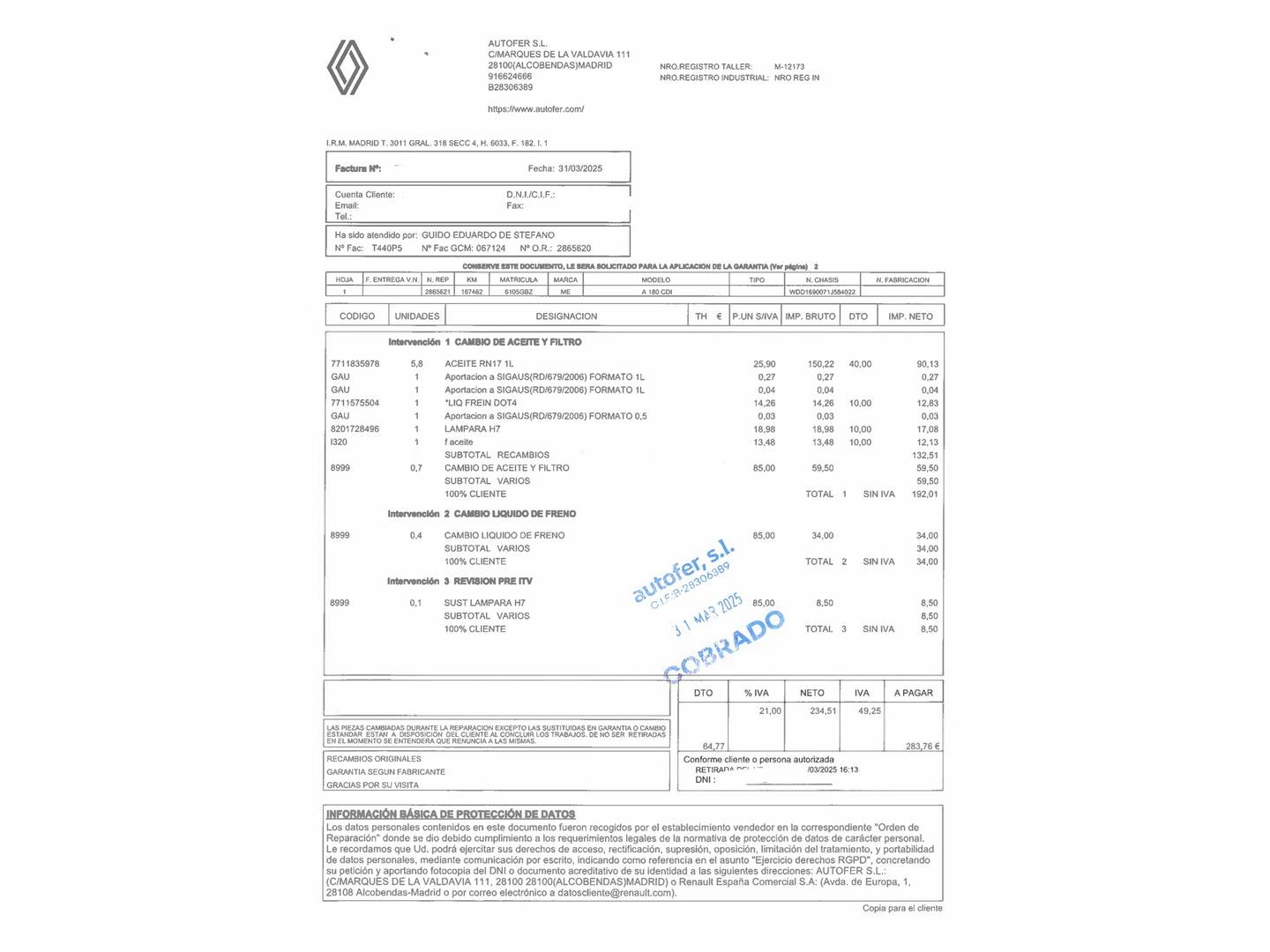 Foto Mercedes Clase A Mercedes-Benz Clase A 180 CDI Classic (109 CV)
