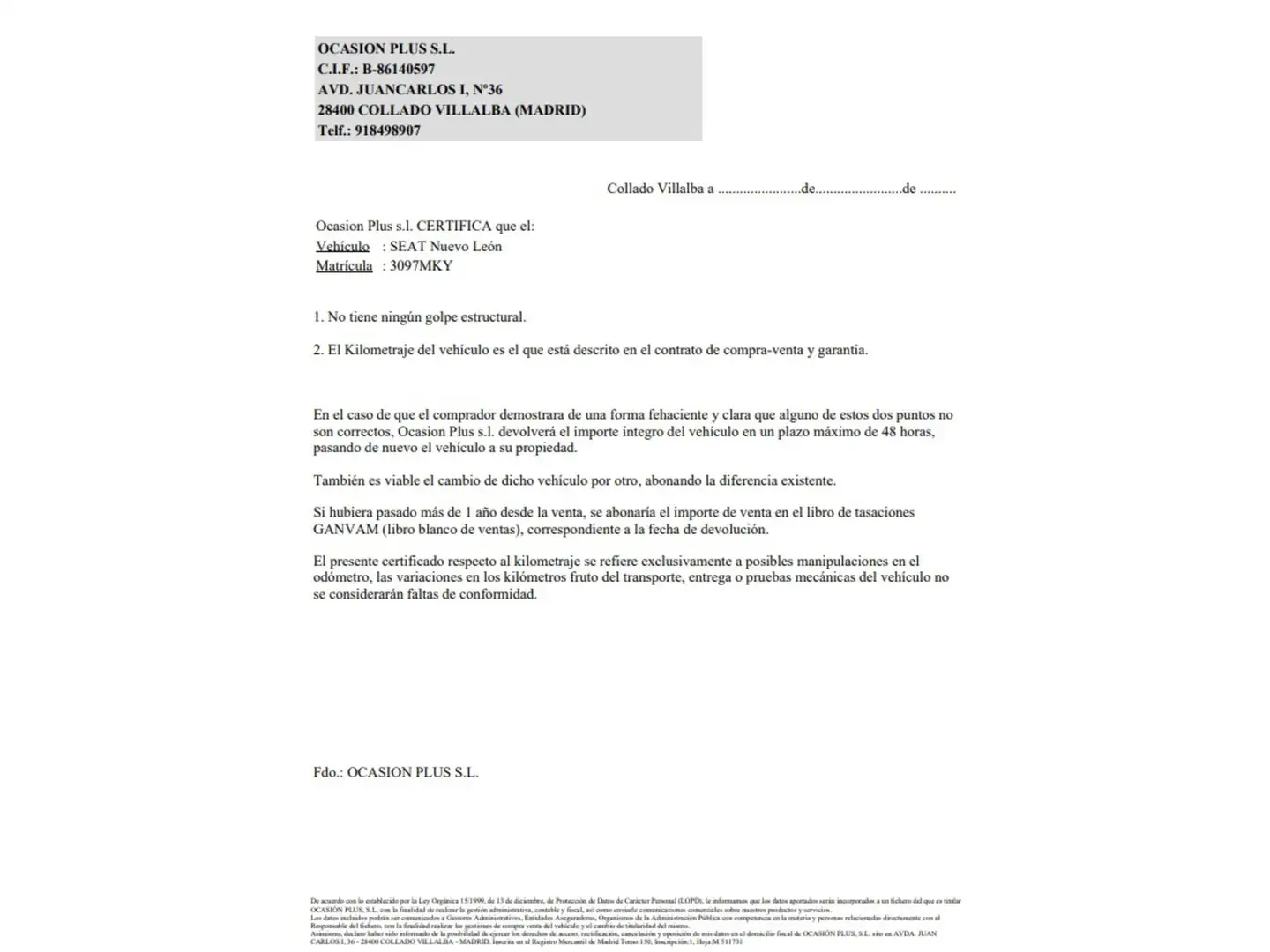 Certificado