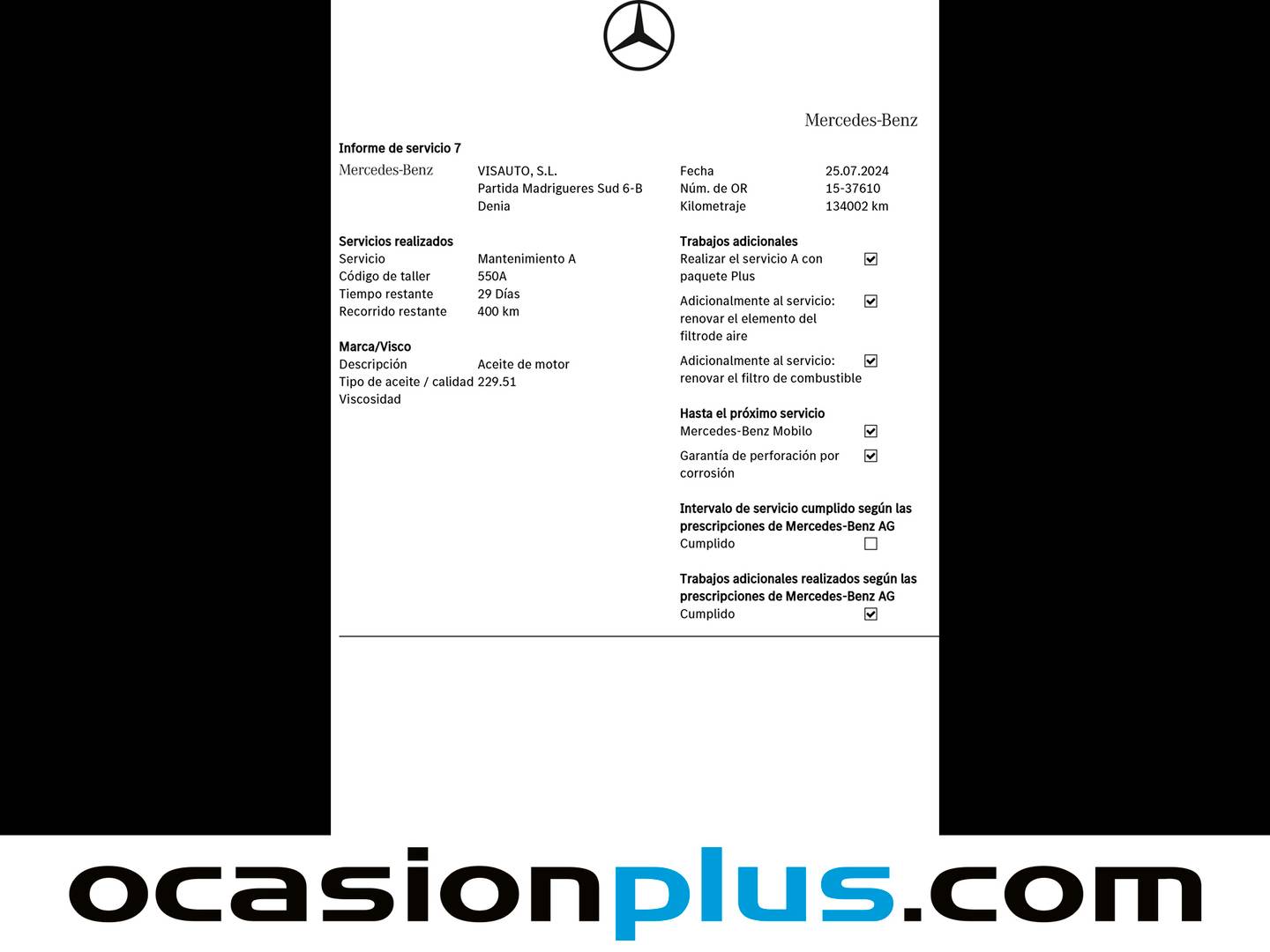 Foto del mantenimiento del Mercedes Clase GLE Mercedes GLE 350 d 4Matic Pack AMG (258 CV)