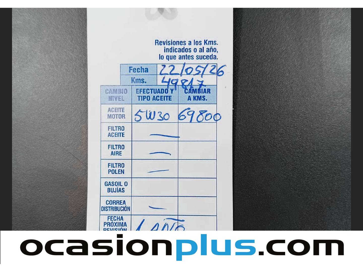 Foto del mantenimiento del Ford Transit Custom Ford Transit Custom Ford Tran2.0 Ecoblue 300 L1 Trend (136 CV)