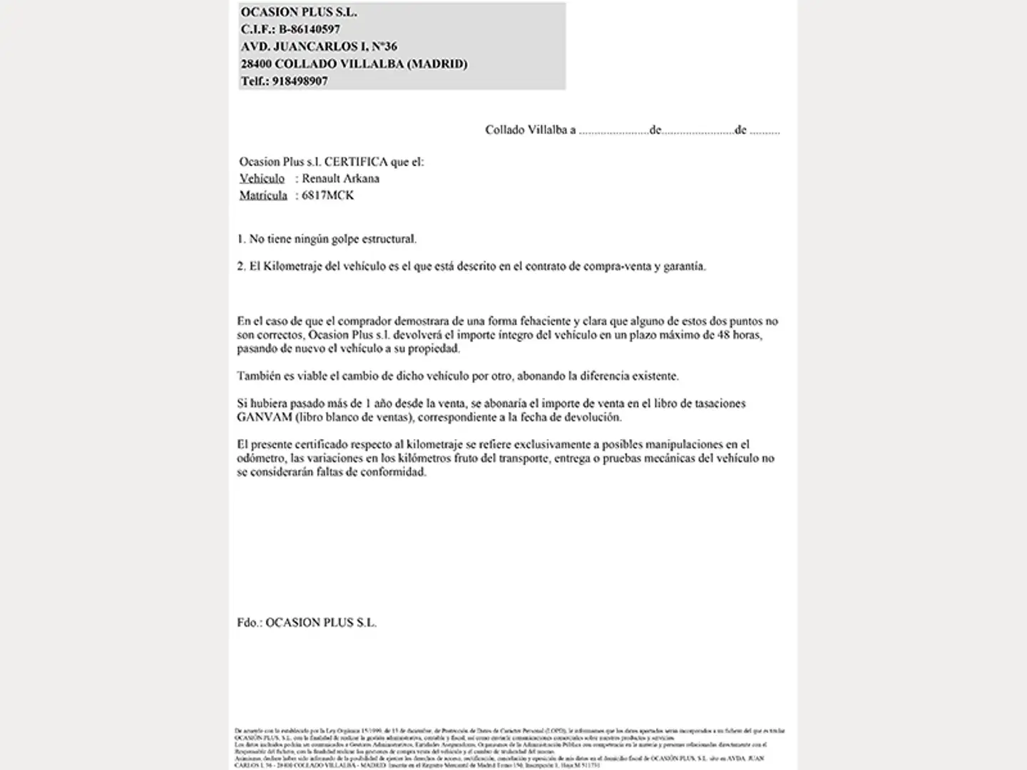 Certificado